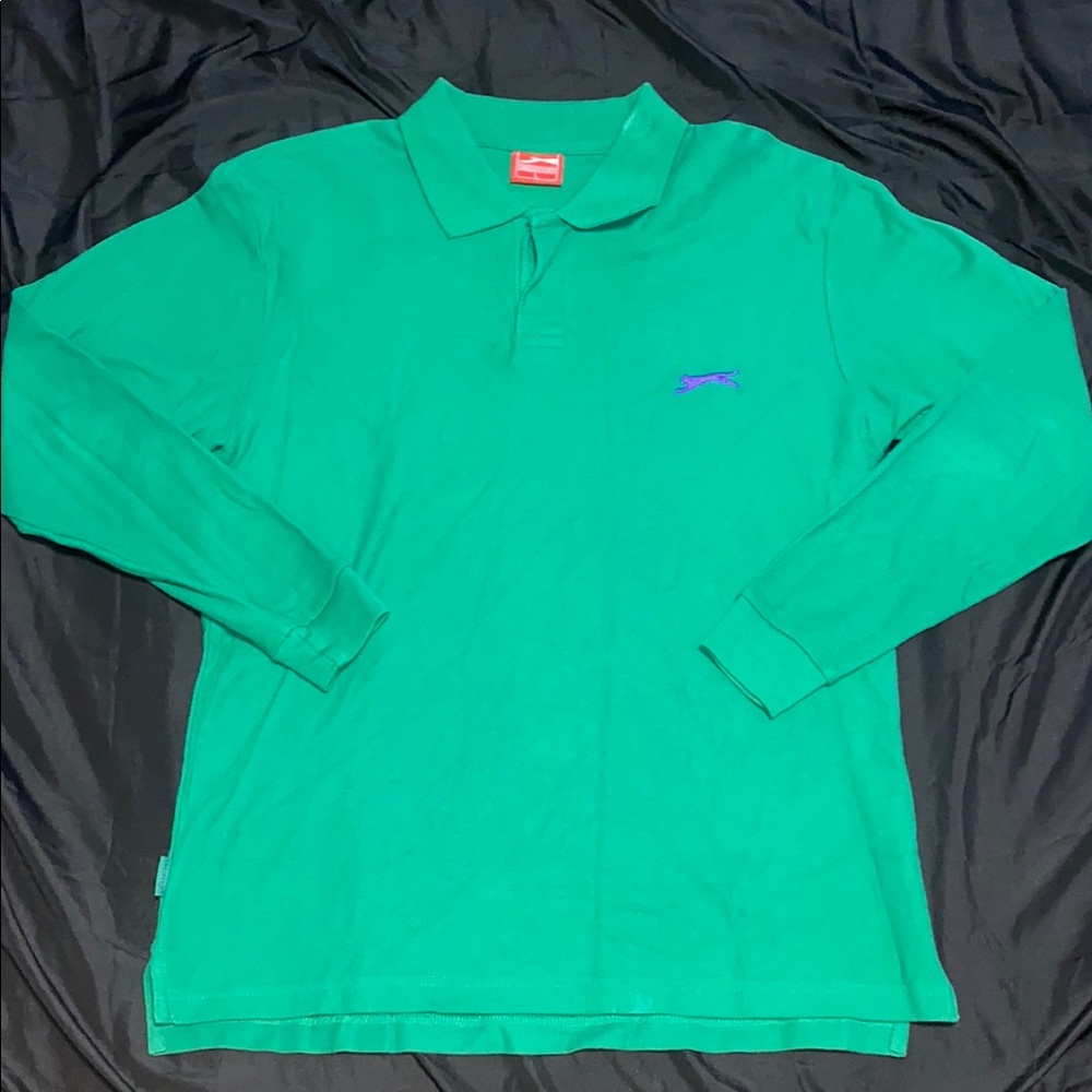 Slazenger Men's Green Long Sleeve Shirt
